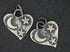 Sterling Silver Artisan Heart w/ Moon & Star Charm, (AF-358)